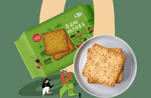 时怡奇亚籽梳打饼干